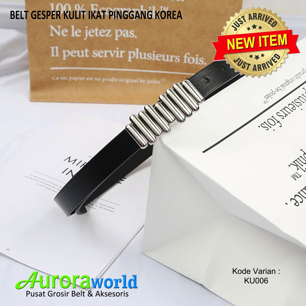 AURORAWORLD BELT GESPER KULIT IKAT PINGGANG KOREA FASHION TERBARU BISA COD