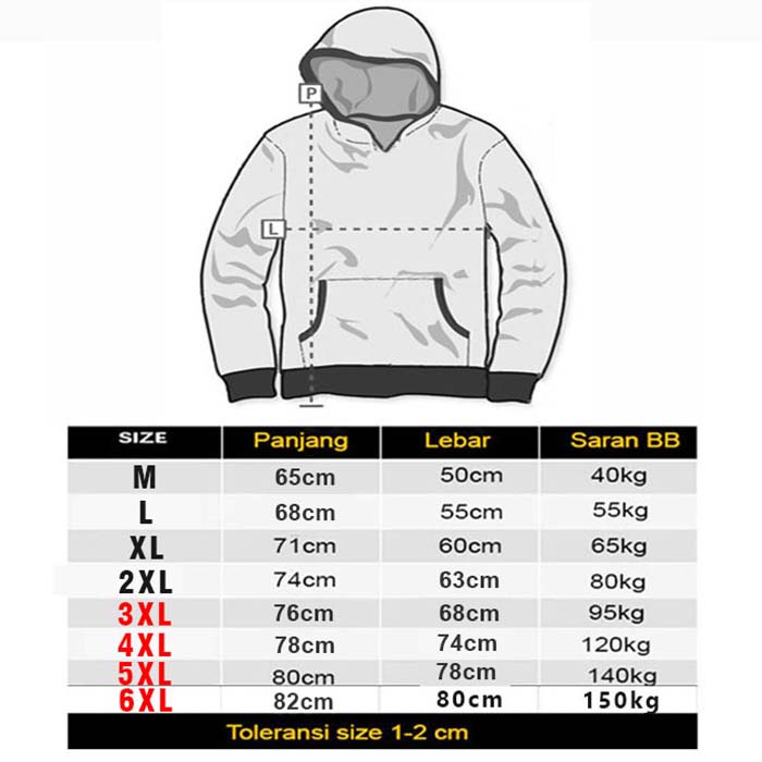 Hoodie Oversize Sweater Hoodie Pria Jaket Hodie Pria Big Size PUNISHER 1