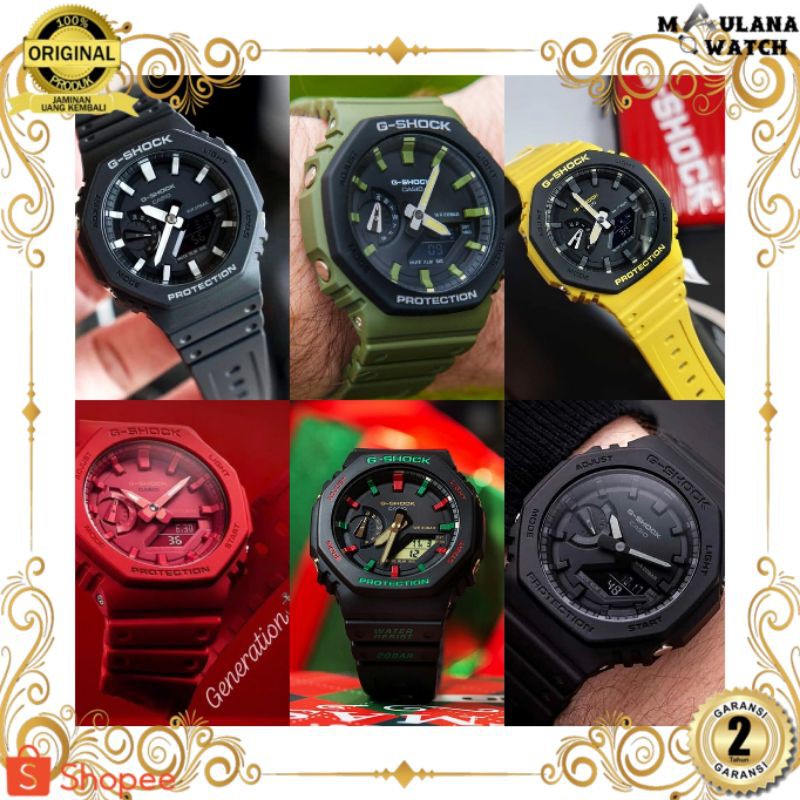JAM TANGAN PRIA WANITA | RANTAI | KULIT | KARET | MURAH | PRIA [CASIO G-SHOCK GA2100] ORIGINAL