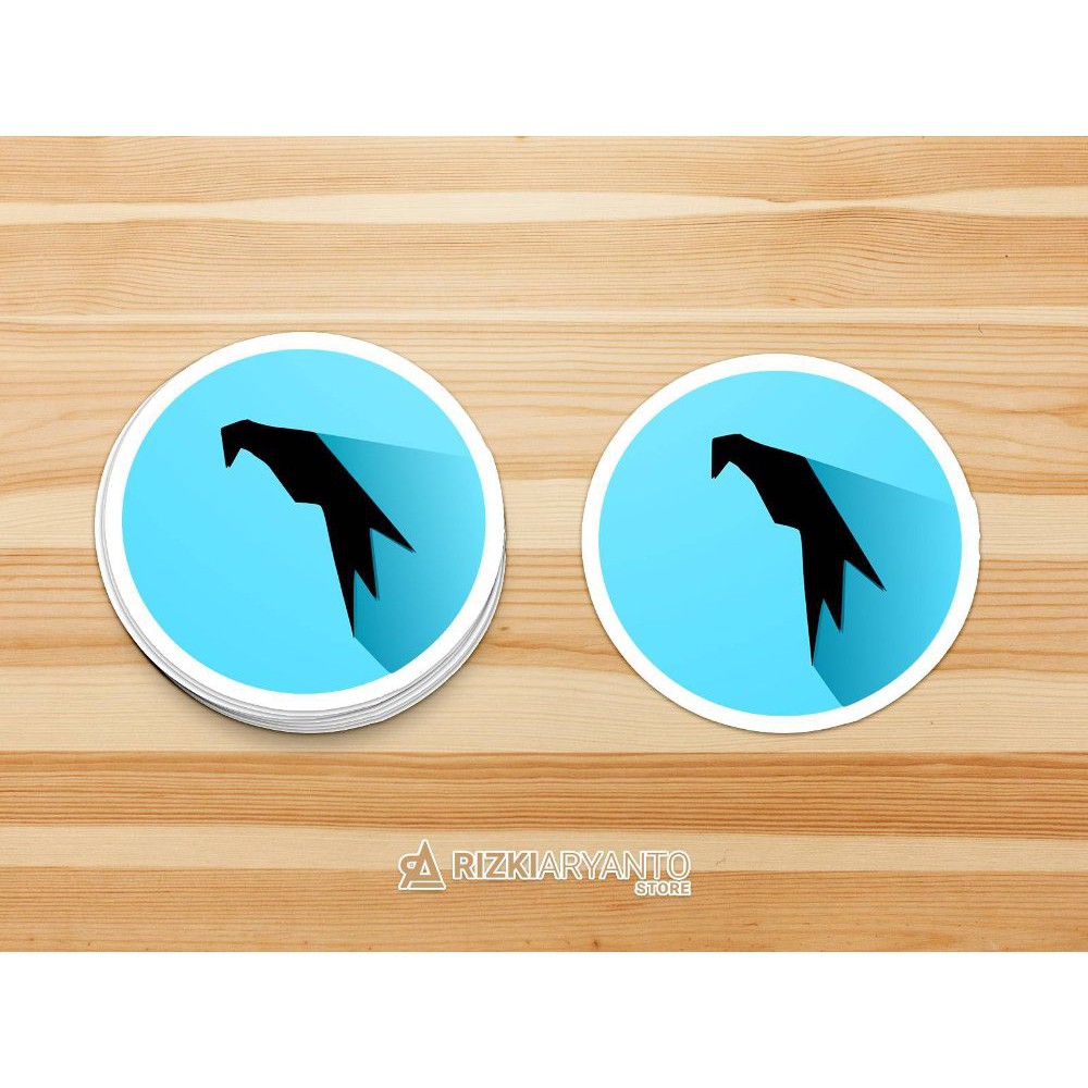 Sticker - Stiker Logo Parrot Linux Circle untuk PC Laptop HP dll