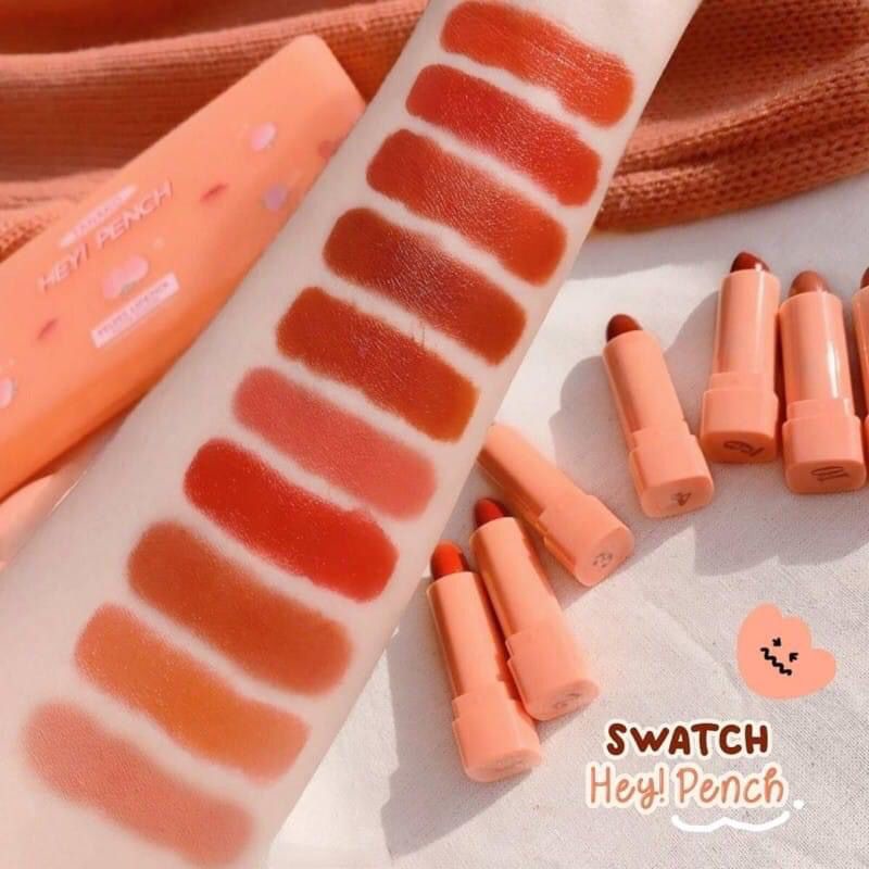 [10PCS] Tanako Hey Peach Lipstick Set 10 Warna / Lipstick Tanako