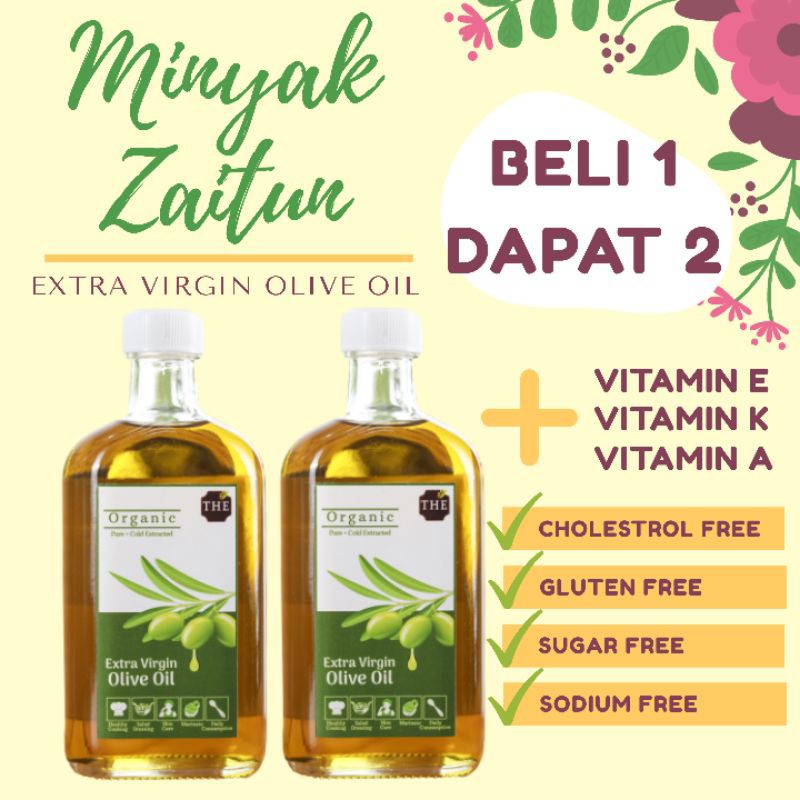 Minyak Zaitun Murni Asli Extra Virgin Olive Oil 250 ml BELI 1 DAPAT 2