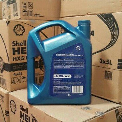 OLI MESIN MOBIL DIESEL HEAVY DUTY SHELL RIMULA R5 E 10W-40 4 LITER