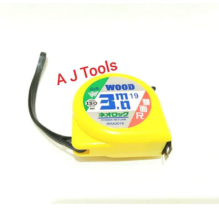 Alat Ukur Meteran / Measuring Tape / Tape Measure Merk WOOD 3 Meter