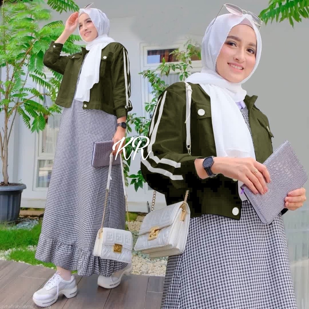 PCS SET CARDI JUNKO 2IN1 SETELAN INNER DRESS DAN OUTER CARDI 3 UKURAN M L XL KR ADA VIDEO REVIEW ASLI PRODUK