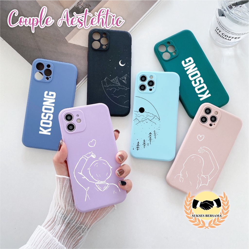 CASE CASING SOFTCASE SILIKON MACARON PELINDUNG KAMERA COUPLE AESTHETIC OPPO VIVO SAMSUNG XIAOMI REDM