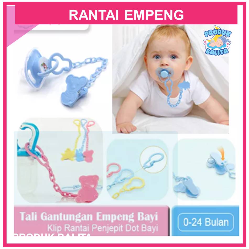 Gantungan Empeng Bayi Tali Rantai Dot Empeng Bayi Lucu