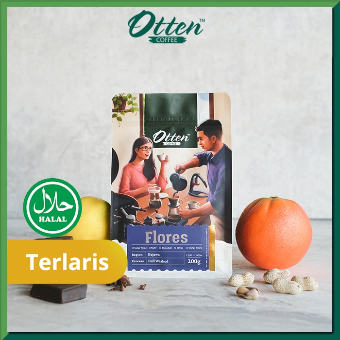 

Otten Coffee Arabica Flores Bajawa 200g Biji / Bubuk Kopi