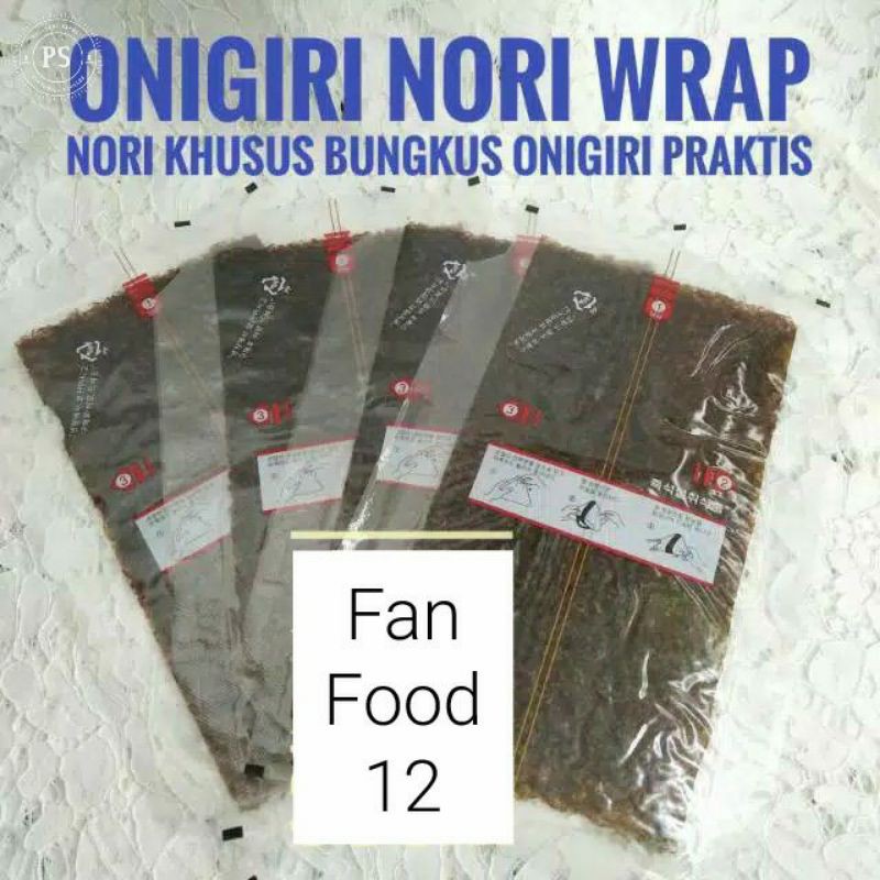 

MANJUN Onigiri Wrapper 1 Lembar Halal │ Lembar Rumput Laut Import untuk Nasi Kepal Onigiri