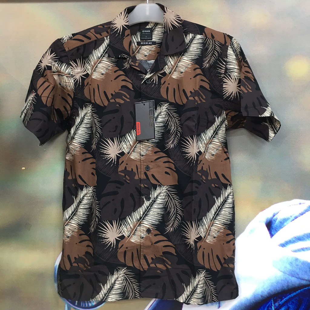 S135 / Kemeja Printing Pria Lengan Pendek