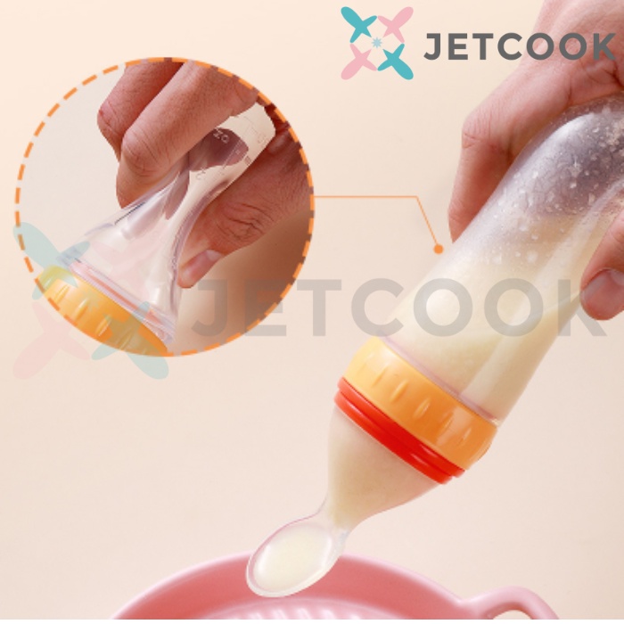 JetCook Sendok Botol Makan Bayi MPASI Botol Silicone Baby Feeding Spoon Head