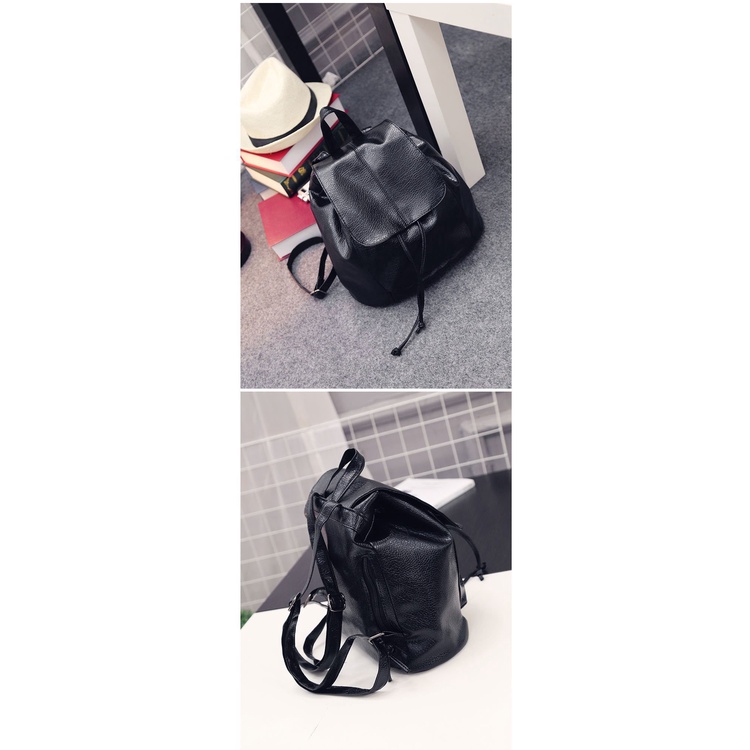 Satu7an T260 Tas Ransel Wanita Korean Style Fashion Import Tali Serut Tas Punggung Backpack Women Kulit Sintetis