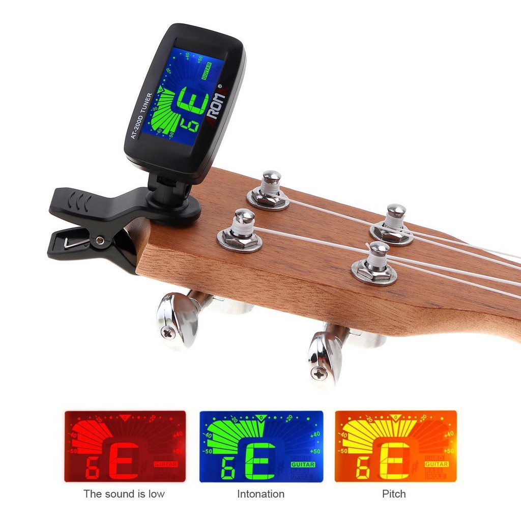 Tuner Digital Elektrik Model Clip-on Untuk Gitar Akustik / Ukulele / Biola