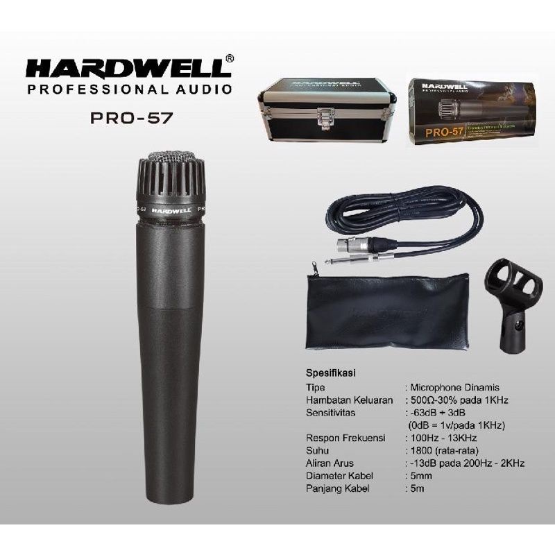 mic kabel hardwell Pro57/pro 57.garansi resmi