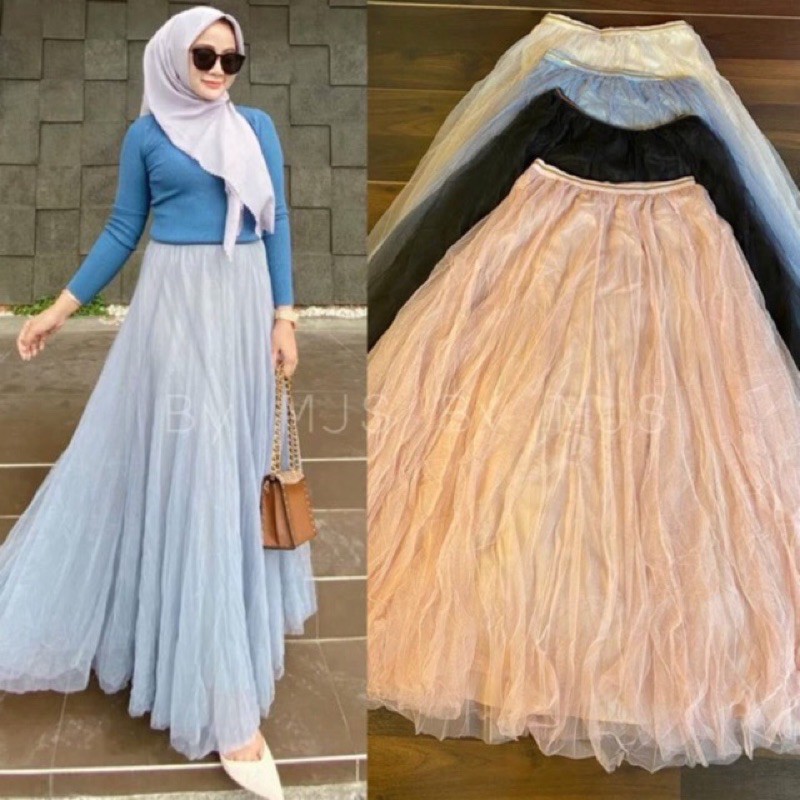 ROK TUTU IMPORT 3 LAYER WANITA KOREA MUSLIM ORIGINAL CA29