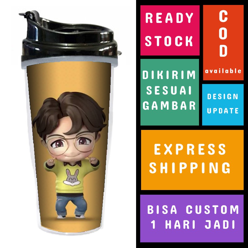 TUMBLER KPOP BTS MERCHANDISE BOTOL MINUM KPOP KADO ULTAH - BTS BT21 BT 21 - JHOPE J-HOPE J HOPE