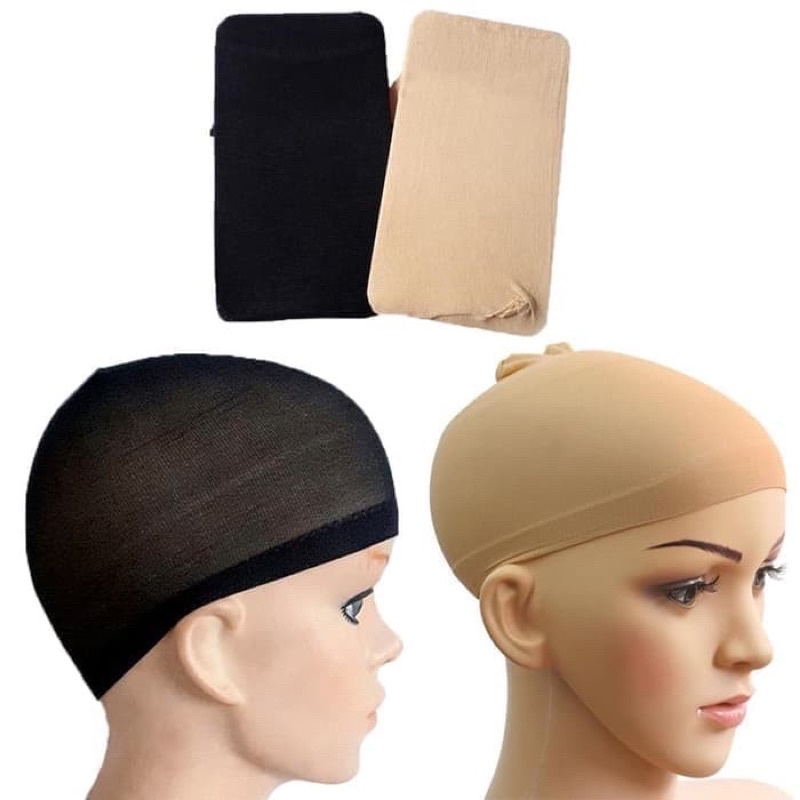 Wig Cap Hairnet Stocking Hitam Krem Coklat