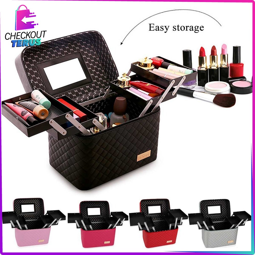 CT K1 BOX MAKE UP Kotak Kosmetik Tempat Penyimpanan Alat Kosmetik Makeup Orginizer Beauty Case Portable