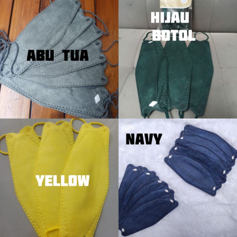KF94 navy / KF94 kuning - KF94 warna mix / masker abu isi 10 / KF 94 hijau botol / farashop