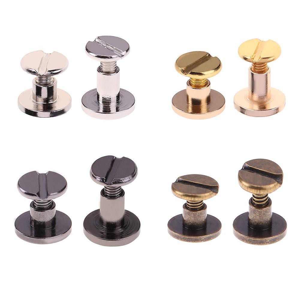 Solid Nail Bolt Strap Rivets Screw Leather Craft Round Head Screws