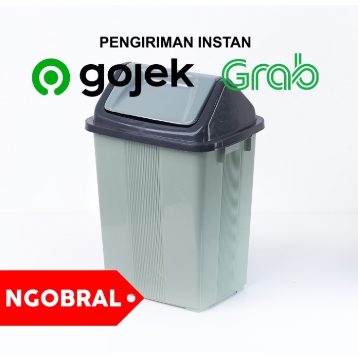 Jual Gojek Grab Tong Sampah Plastik Tutup Goyang 10 Lt Tempat Sampah 37 Cm Shopee Indonesia 8526