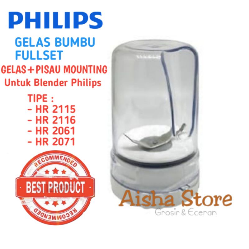 GELAS BLENDER SET BUMBU PHILIPS HR2115/2061 GELAS BUMBU GILINGAN BLENDER