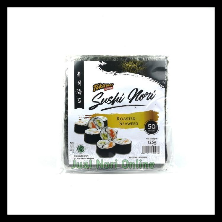 

TOKINORI 50 SHEET YAKI SUSHI NORI HALAL MUI ROASTED SEAWEED UK 21X19 C BERKUALITAS