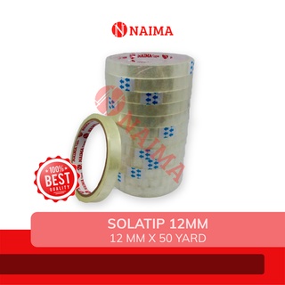 (12 pcs) ISOLASI SOLATIP BENING / SELOTIP 12 mm 1/2 INCH x 50 YARD