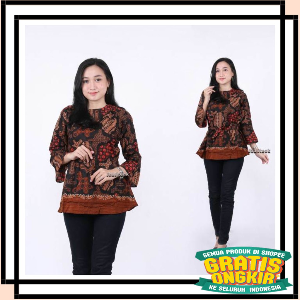 BATIK SEMARANG MURAH - TERBARU TERKINI / Atasan Batik Dolby Dolbi Dobby Doby Tenun Sutra Tulis