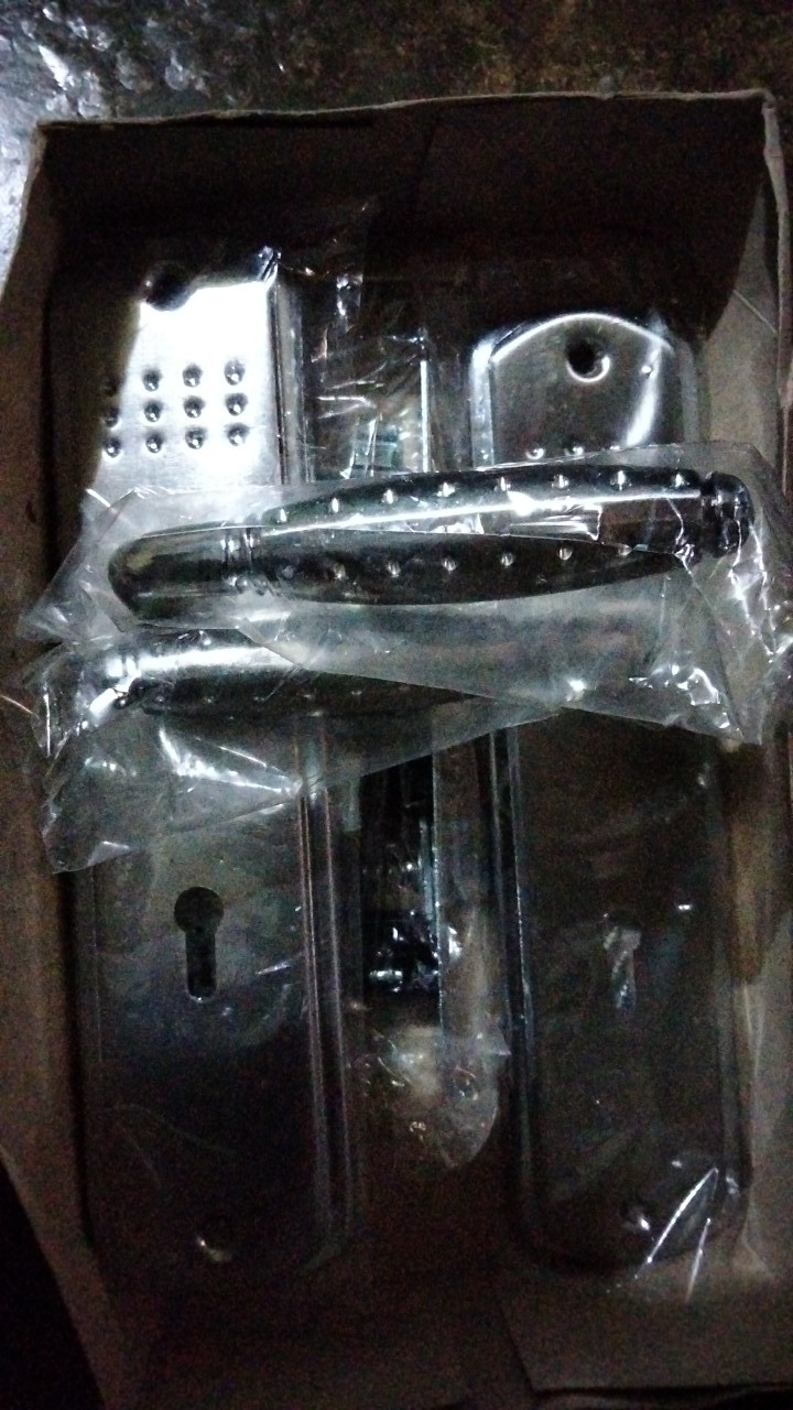 1set Kunci Pintu Tanggung Bulat Bintik Silver Top Grande Hijau Jadul Pegangan Pintu Handle Pintu