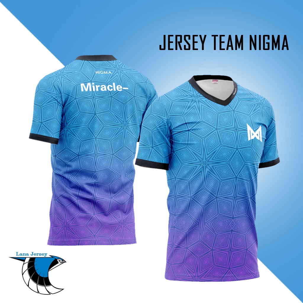 JERSEY BAJU KAOS GAMING TEAM NIGMA GAME DOTA 2 WILDRIFT LOL (FREE NICKNAME)