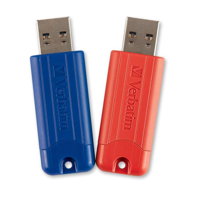 Flashdisk Verbatim Store n Go Pinstripe 32GB USB 3.0 Drive - 2 Pack