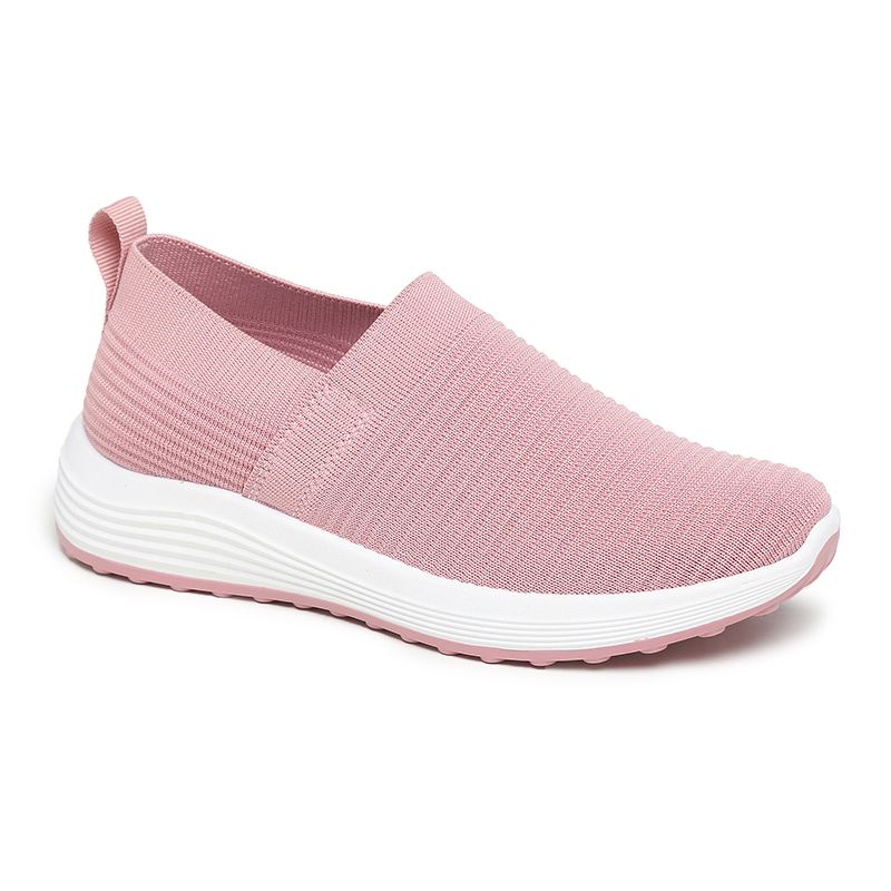 [GROSIR][COD] SEVEN_DAY SEPATU RAJUT SLIP ON WANITA OLAHRAGA TANPA TALI SPORT SHOES PINK A-667