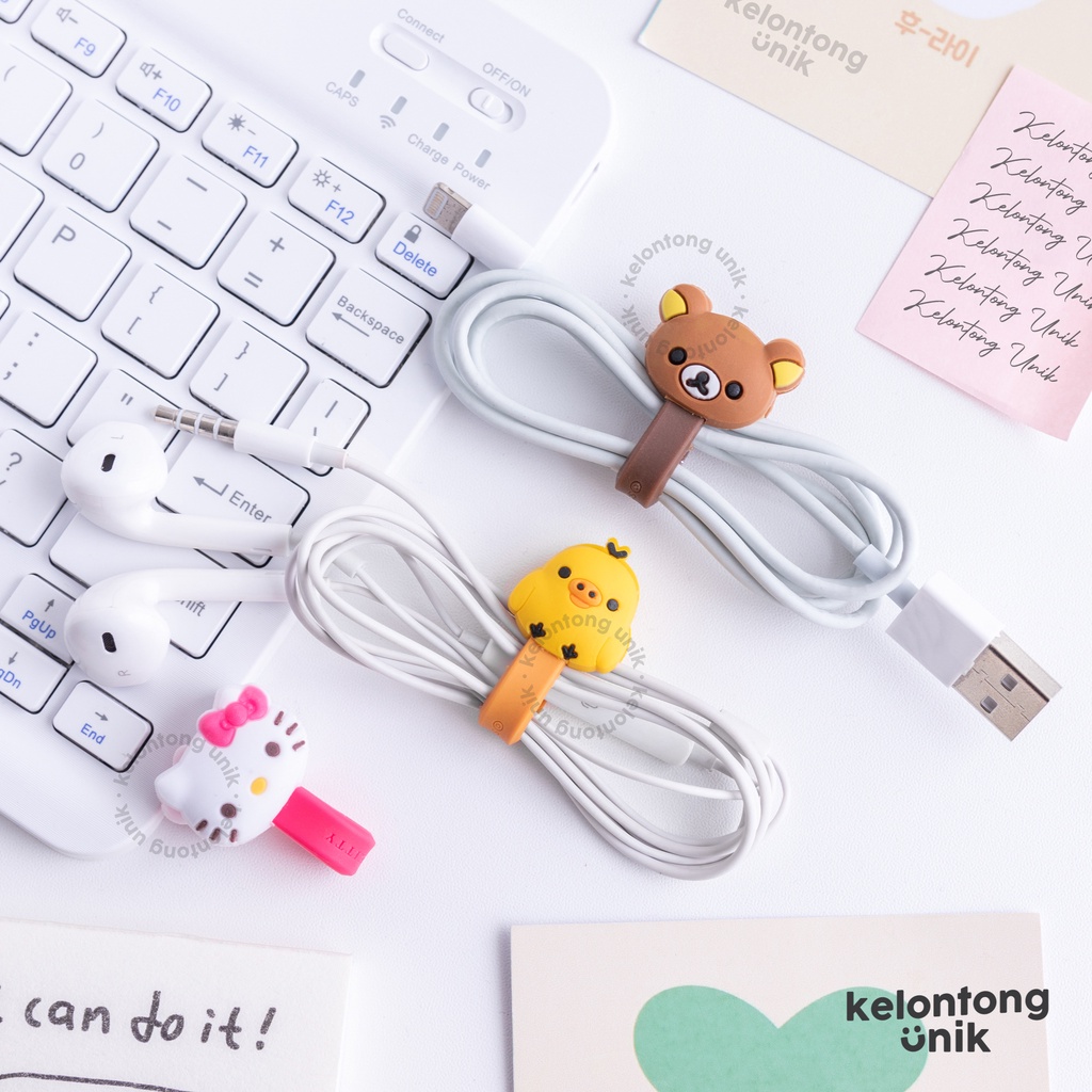 KECIL - Penjepit Kabel/ Klip Kabel/ Pengikat Kabel/ Penggulung Kabel/ Cord Holder