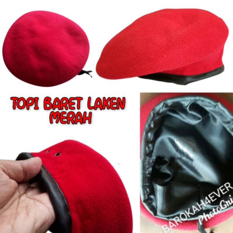 Topi Baret Merah Premium