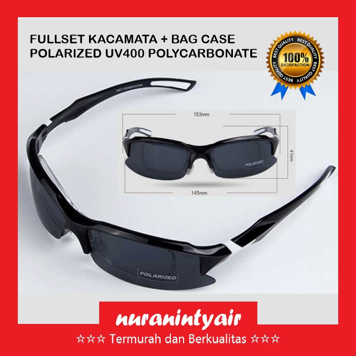 Kacamata Sepeda MTB Polarized UV400 / Kacamata Sepeda Gunung Hitam Riding Sport Sunglasses Polaroid