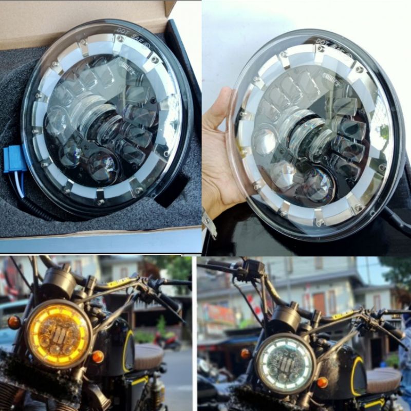 LAMPU DEPAN  7INCH 19 LED JAPSTYLE HEADLAMP 7 INCH CUSTOM