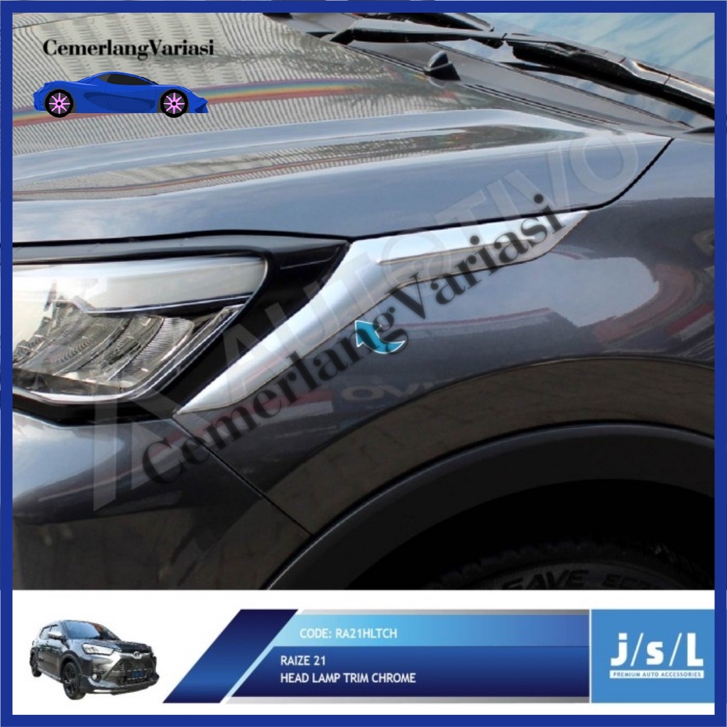 Lis Garnish Depan Toyota Raize 2021 Head Lamp Trim JSL