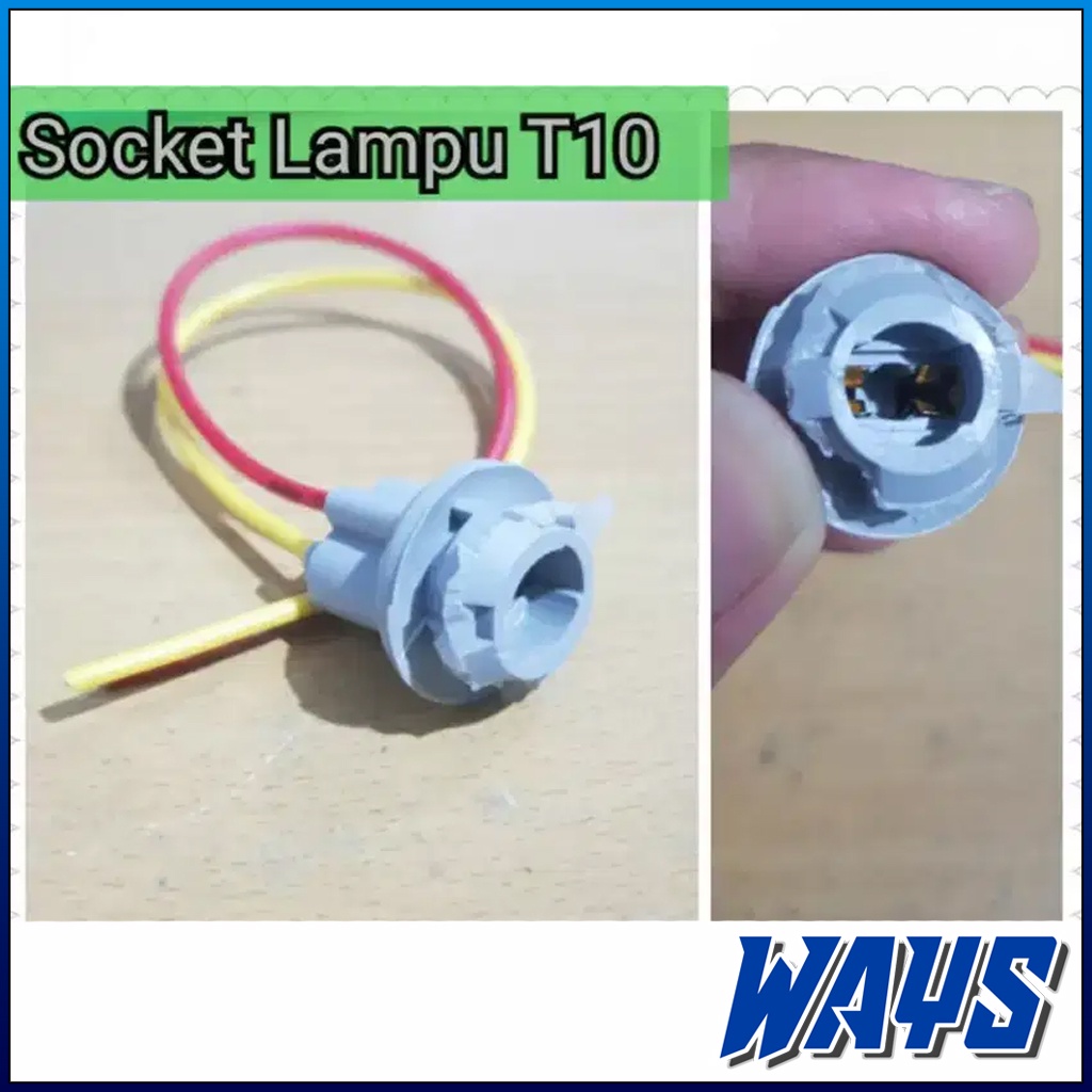 L227 | Soket Socket Tancap T10 Lampu Senja Sein Sen Bohlam LED Mobil Motor Universal