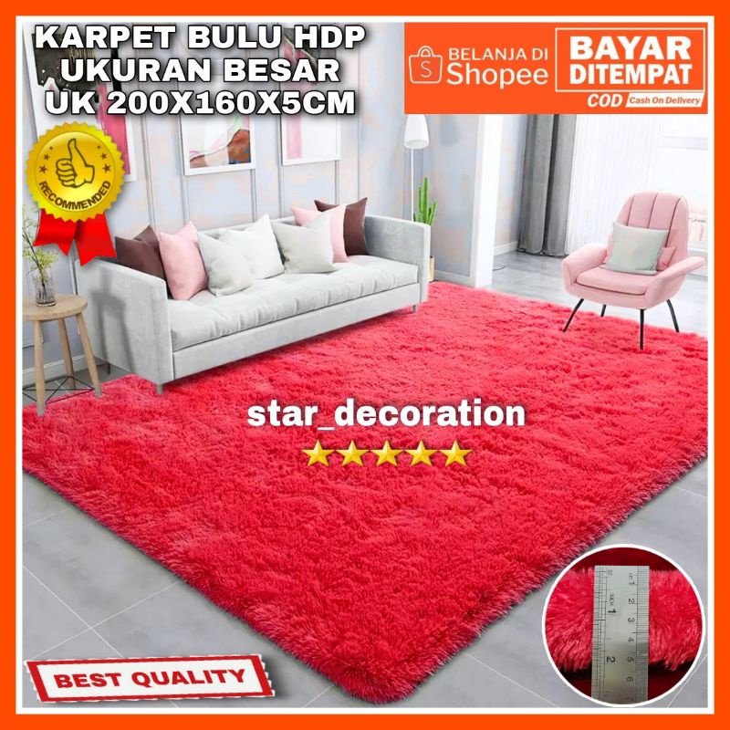 Karpet bulu rasfur UK 200X160X5CM