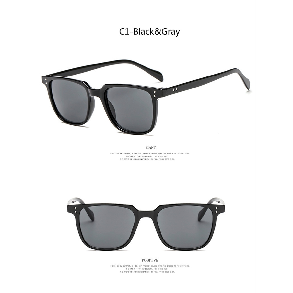 Fashion box retro Korean version of ins trend men and women sunglasses