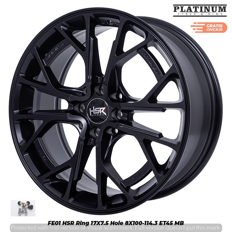 VELG MOBIL YARIS MOBILIO LIVINA FIESTA IGNIS DATSUN GO HSR FE01 RING17