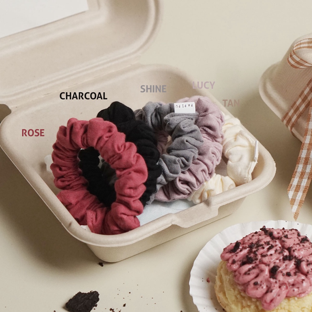 Papipu studio berry oreo cake scrunchies ikat rambut kunciran