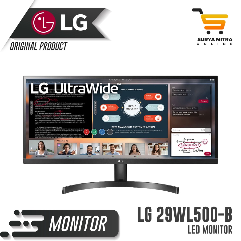 Monitor LG 29WL500 29" Ultrawide 2560x1080 Freesync - Garansi Resmi