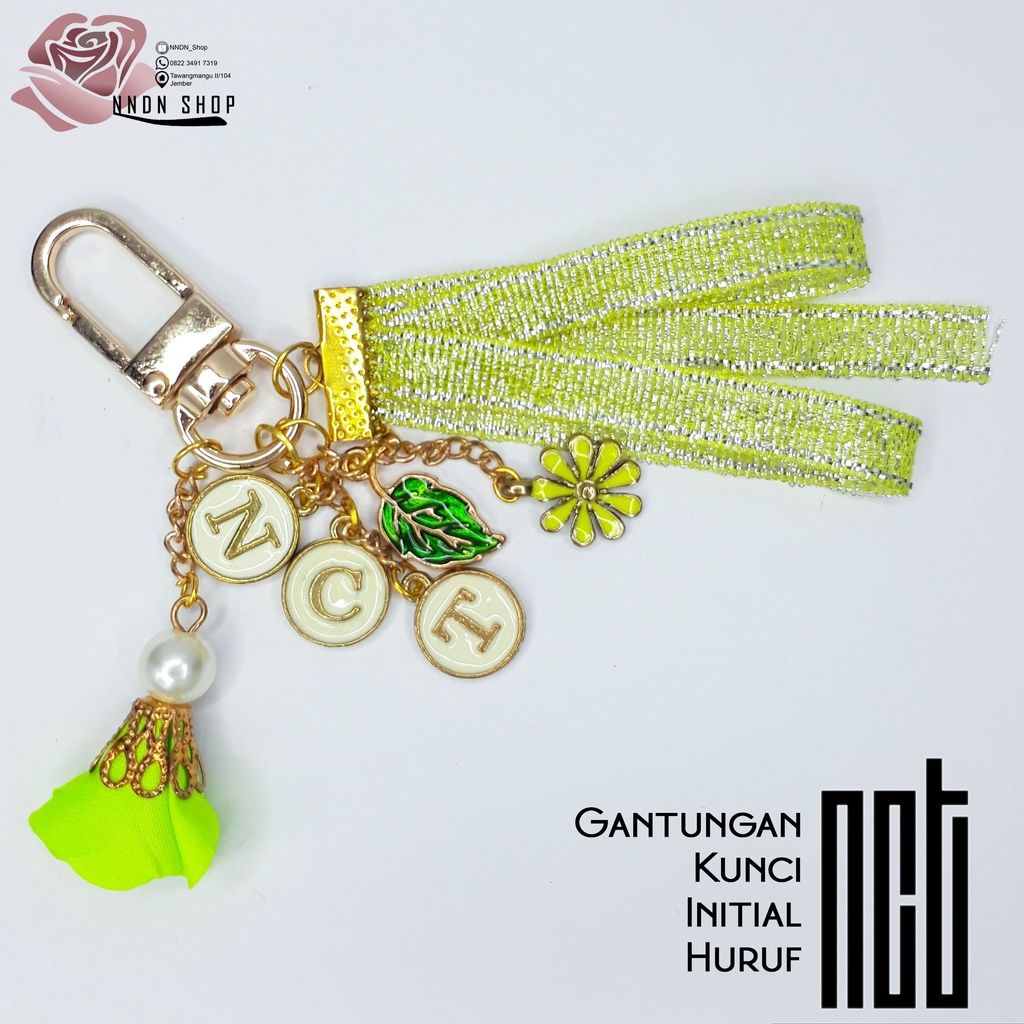 [READY STOCK dan CUSTOM] Gantungan Kunci Huruf / Initial Enamel Keychain NCT