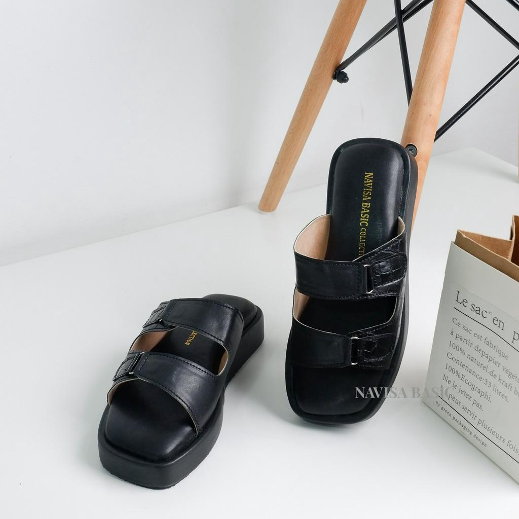 Sandal Wanita Korean Empuk Sandal Puffy Plaform Navisa basic collection