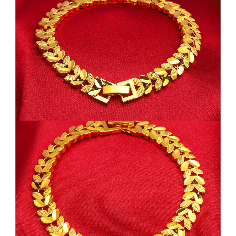 Set Gelang Cincin Emas Emas Asli Kadar 375 Gaya Korea Untuk Pernikahan