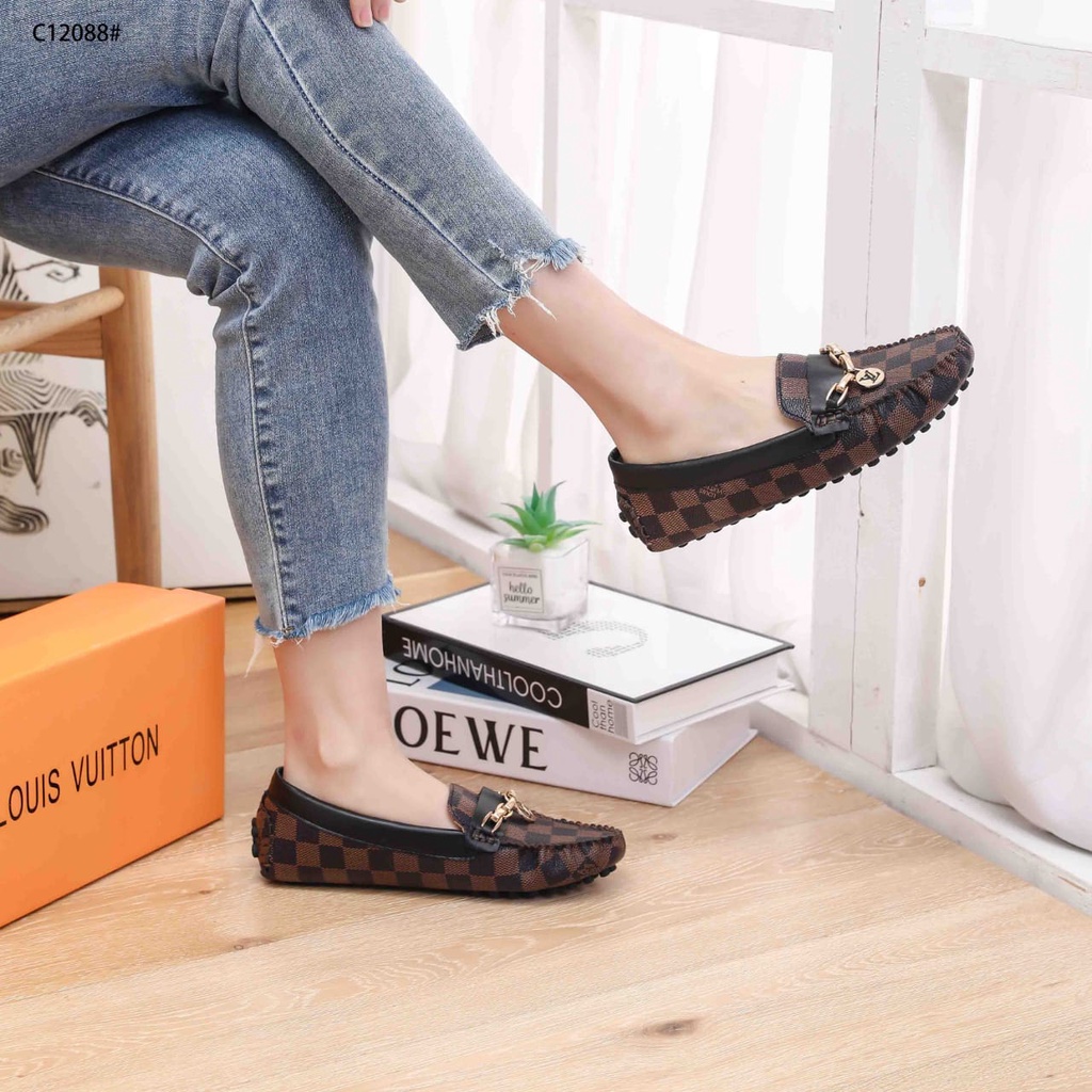 Logo Loafers Flat Shoes C12088#