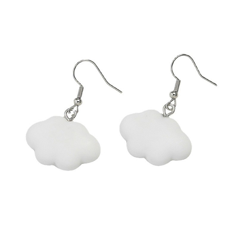 Cute White Cloud Stud Earrings Delicate Clouds For Women Girls Ear Jewelry Gift Wholesale Gifts|Drop Earrings