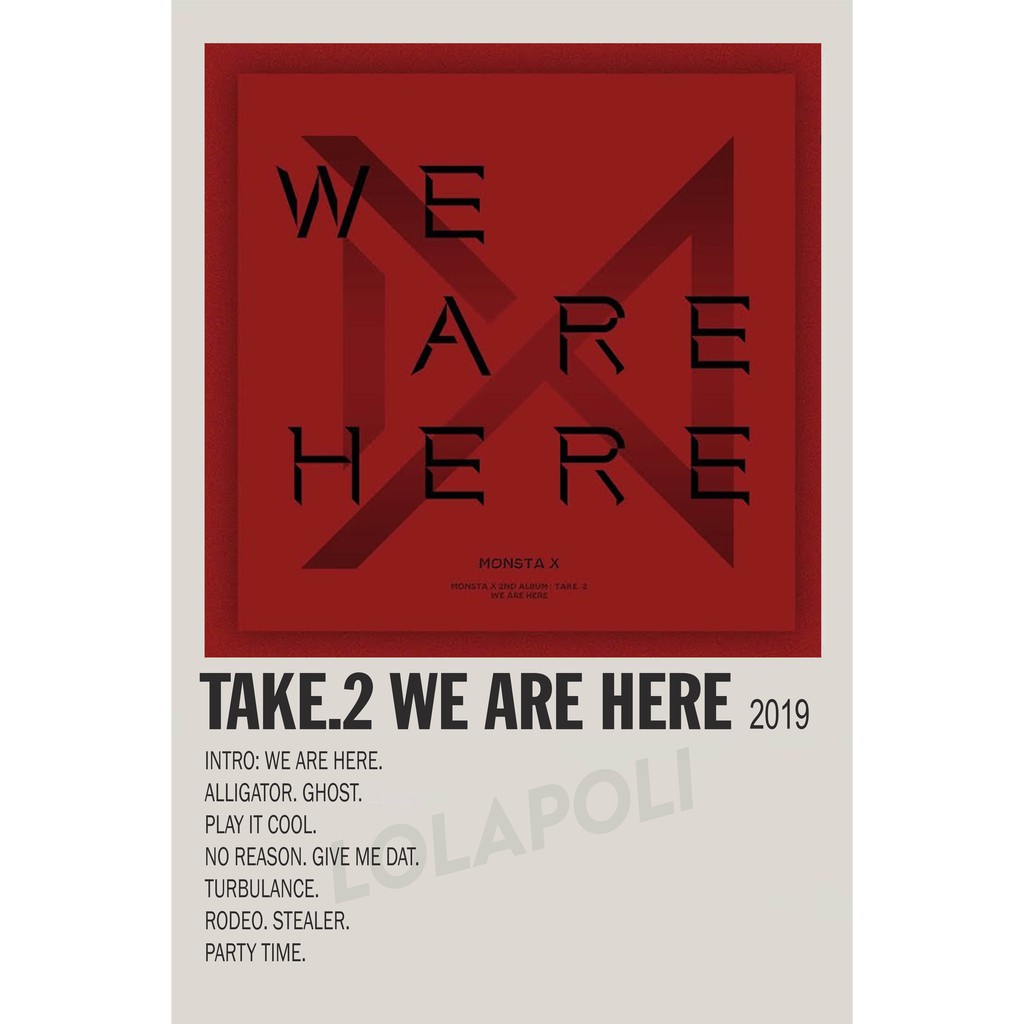 Poster Cover Album K-Pop Take.2 We Are Here - Monsta X